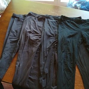 Four pairs black leggings